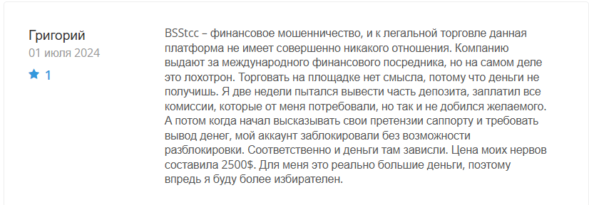 BSStcc отзывы