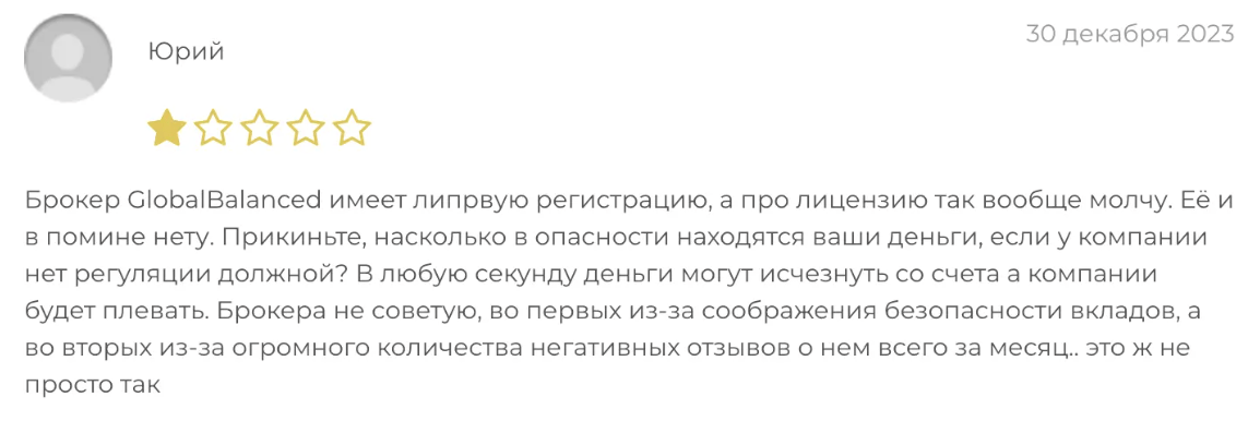 глобал баланс отзывы клиентов
