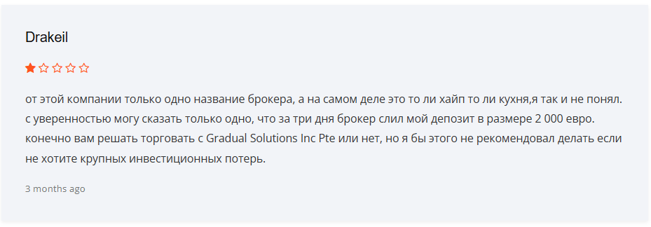 gradual solutions ltd развод
