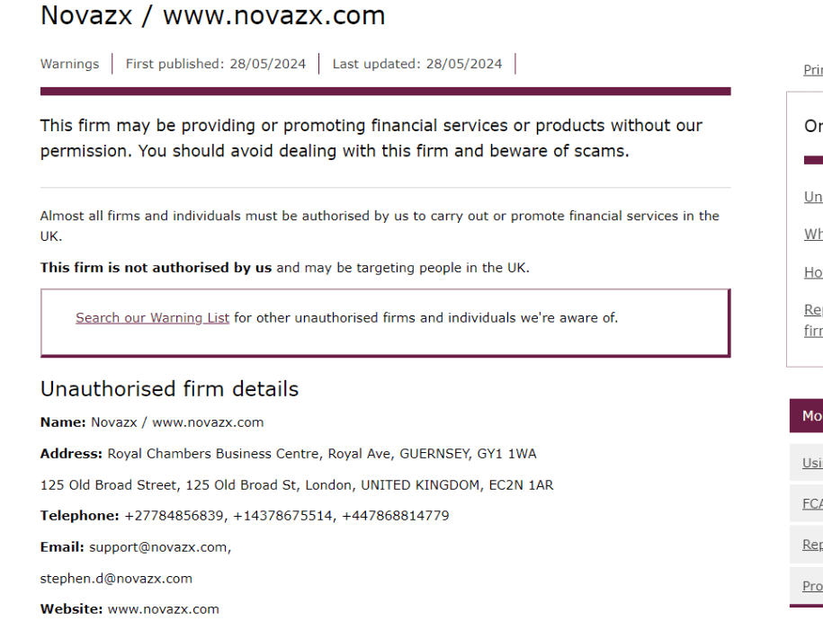 Novazx мошенник