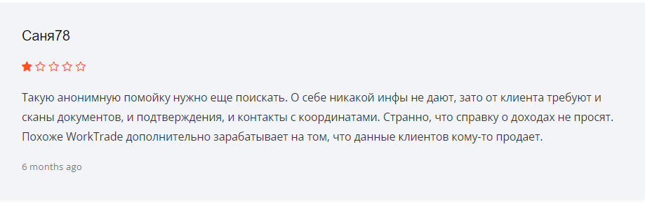 WorkTrade обман