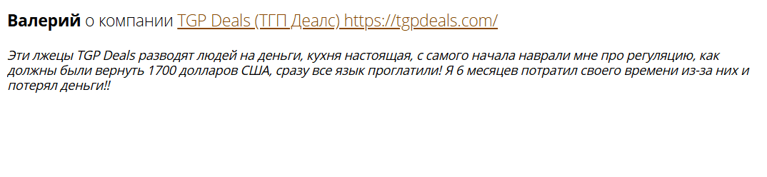 TGP Deals проверка