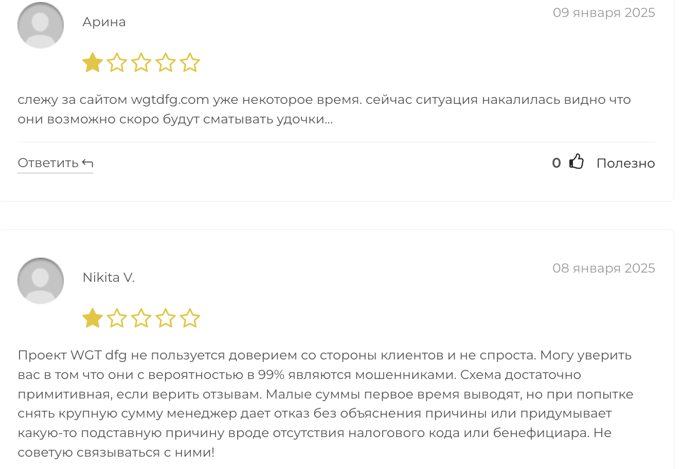 отзывы WGT-dfg