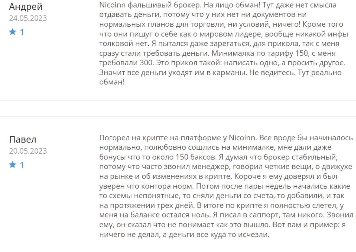 отзывы о Nicoinnl