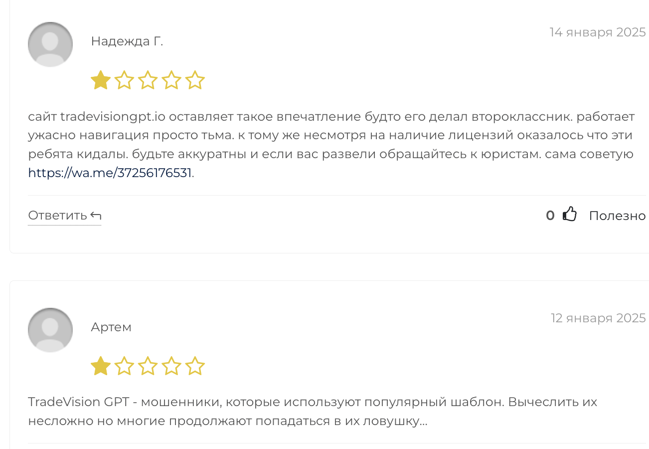 Trade vision gpt отзывы