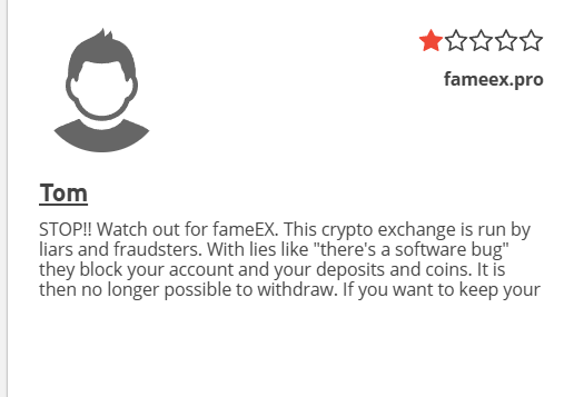 FameEX обман