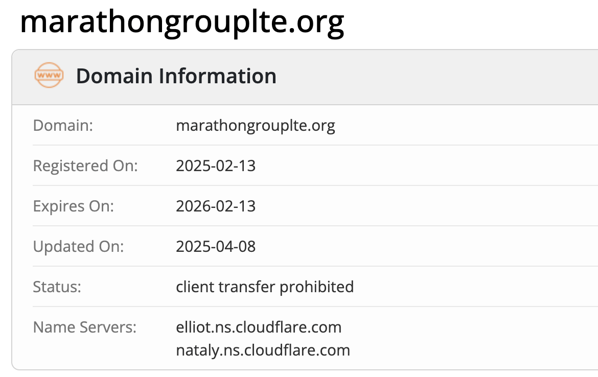 домен MaratHon Group Lte