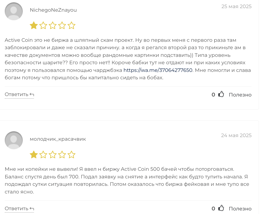 Active Coin Inc отзывы