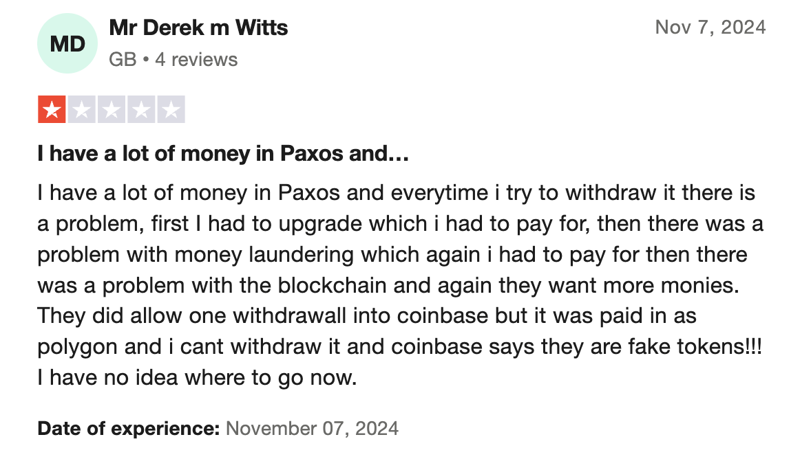 отзывы Paxos Trust Company