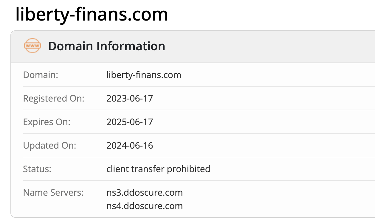 Liberty Finance домен