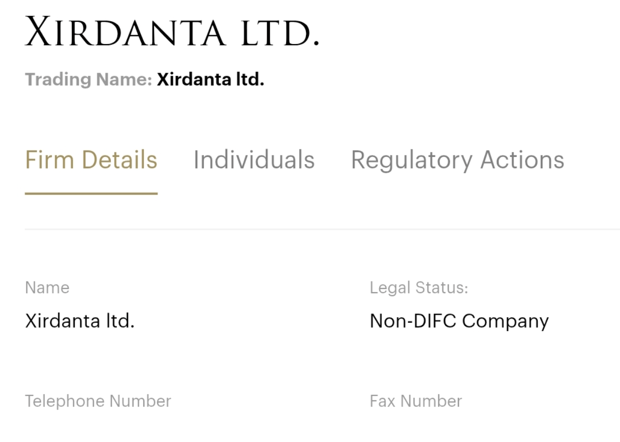 детали компании Xirdanta