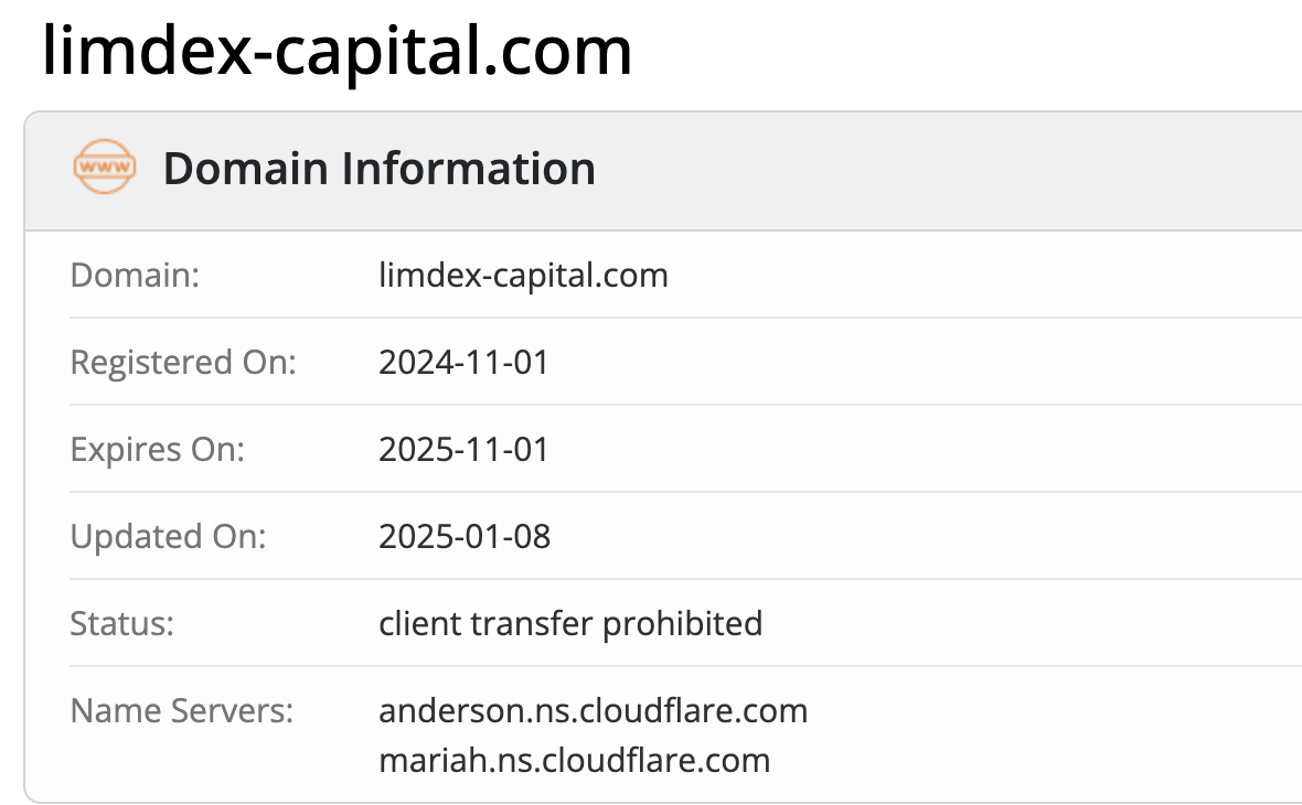 Limdex Capital домен