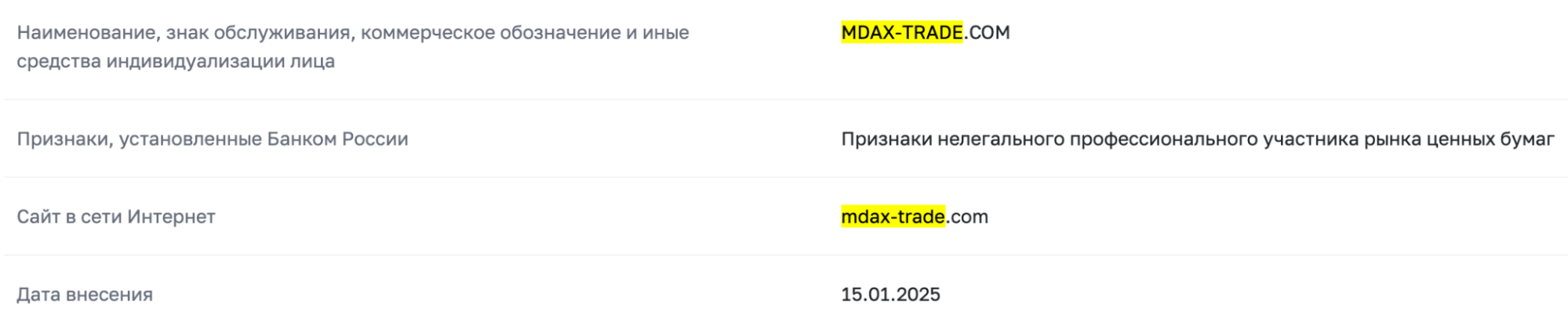 Mdax-Trade LTD скам