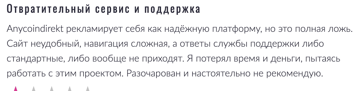 Anycoindirekt отзывы