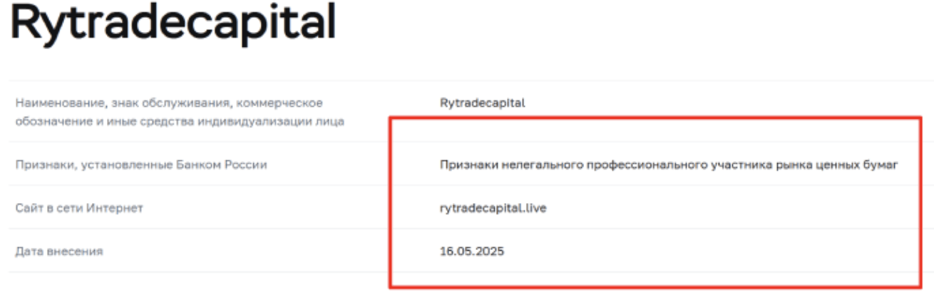 цбр Rytradecapital