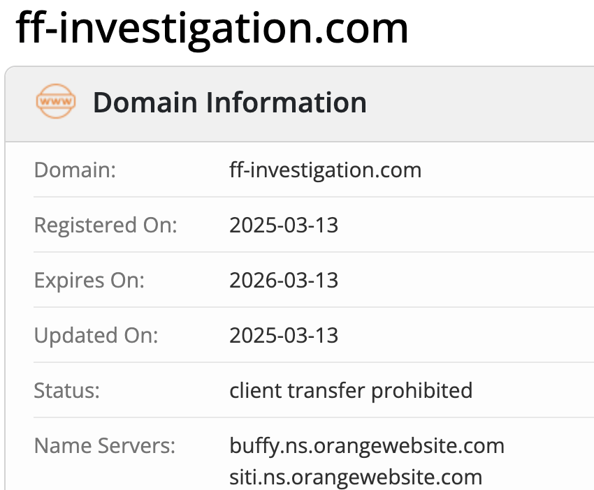 Financial Fraud Investigation проверка домена