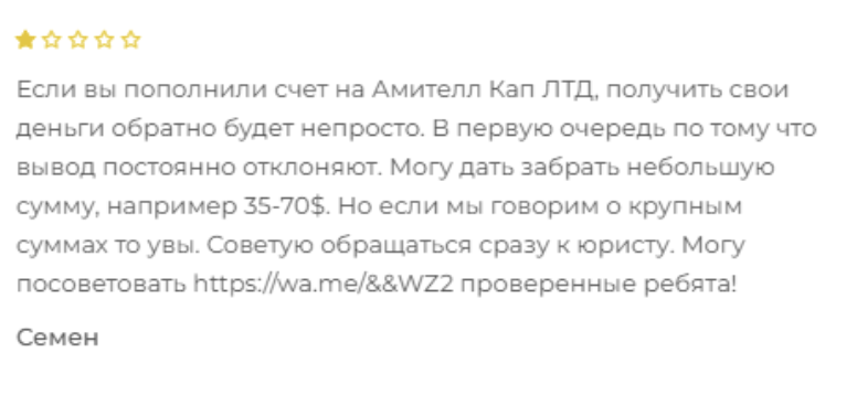 Amitell Capital отзывы