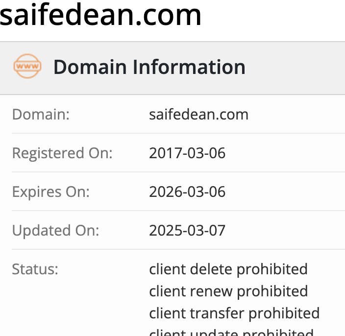 Saifedean домен