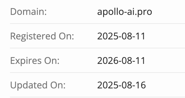 домен APOLLO AI