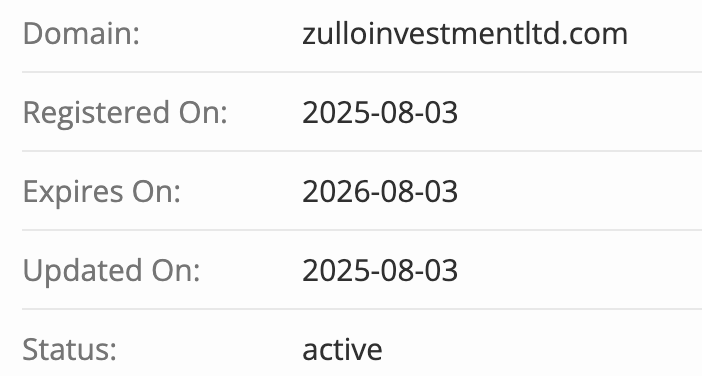 домен Zullo Investment