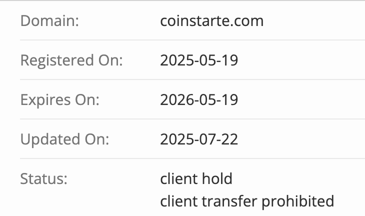 домен Coinstarte