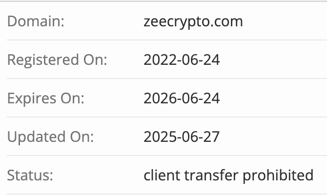 домен ZeeCrypto