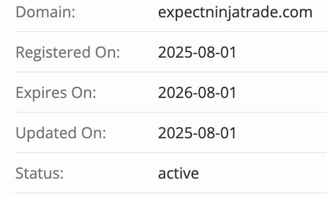 домен Expect Ninja Trade