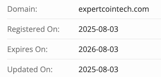 Expert Coin Tech домен