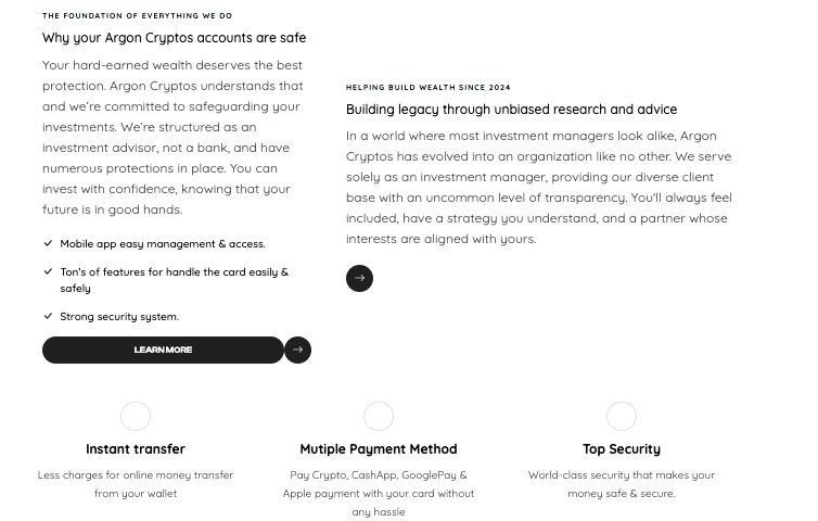 обзор Argon Cryptos
