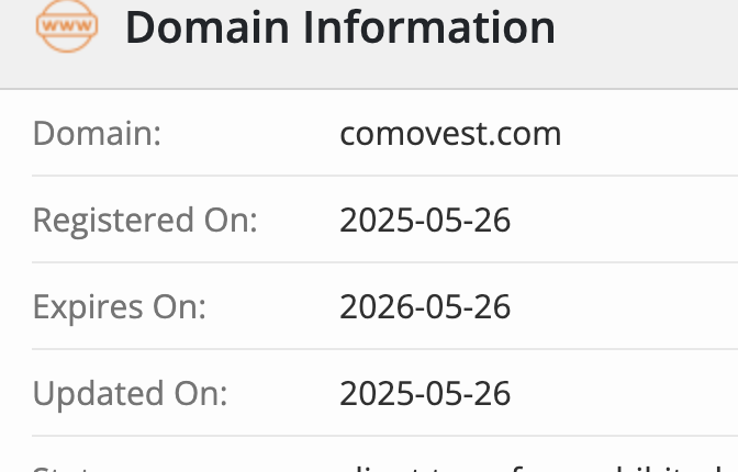 домен Comovest