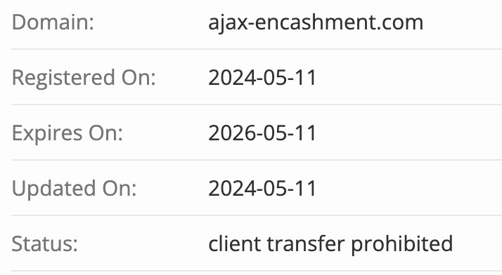 домен Ajax Encashment