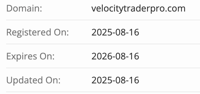 Velocity Trader домен
