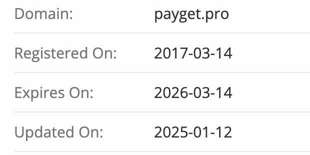 PayGet домен