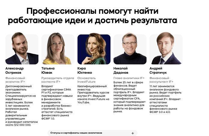 список людей IF Plus