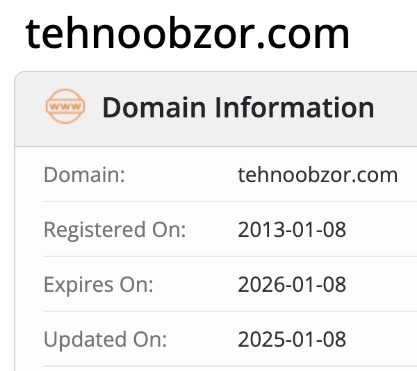 Tehnoobzor домен