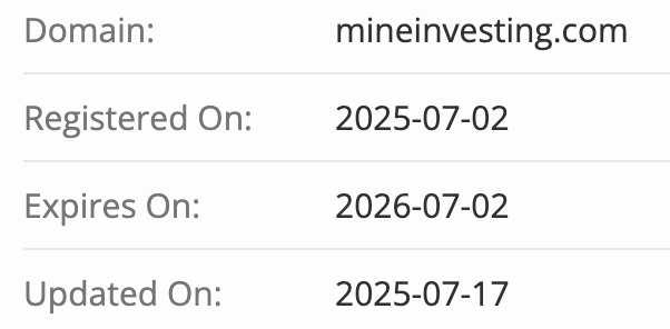 домен Mine Investing