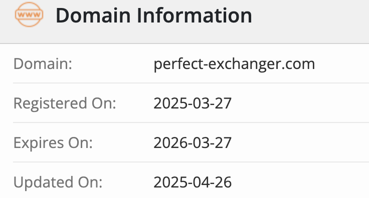 Perfect Exchanger проверка домена