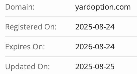 проверка домена Yardoption
