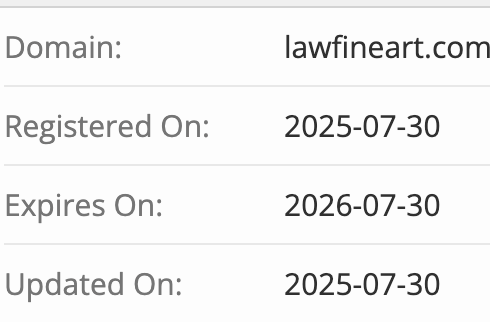 LAW FINEART LIMITED домен