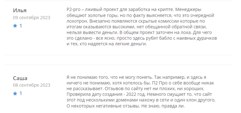 отзывы о P2PRO