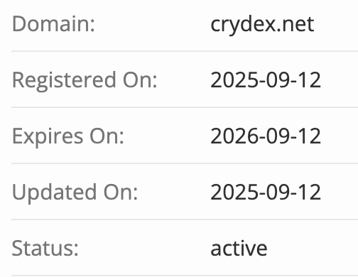 домен cryDEX