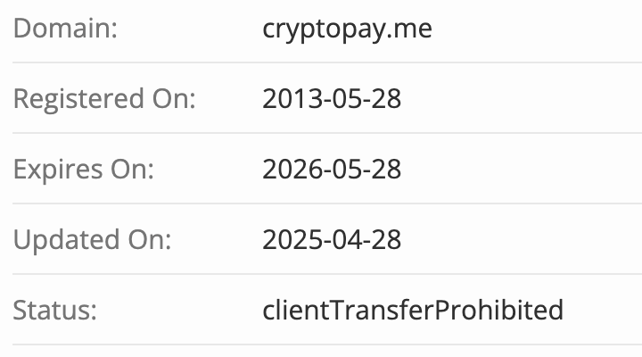 Cryptopay домен