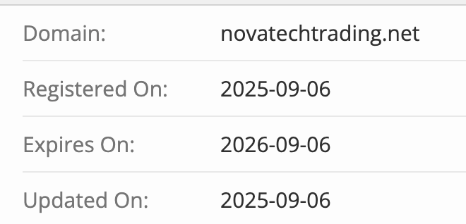 домен Novatech Trading