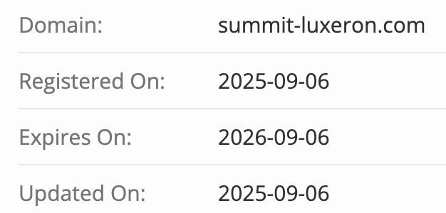 Summit Luxeron домен