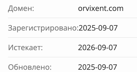 домен Orvixent