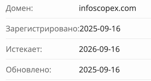 домен Infoscopex