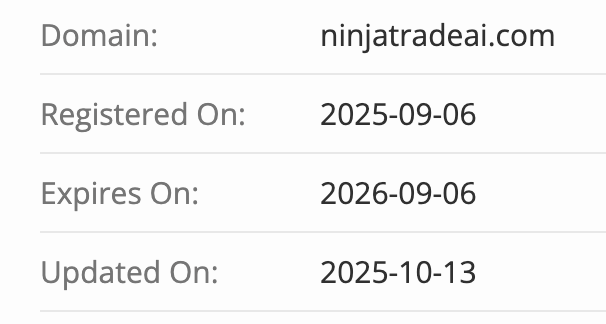 NinjaTradeAI домен