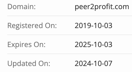 Peer2Profit домен