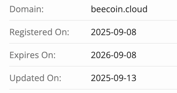 BeeCoin домен