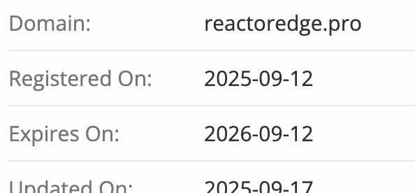 домен Reactoredge